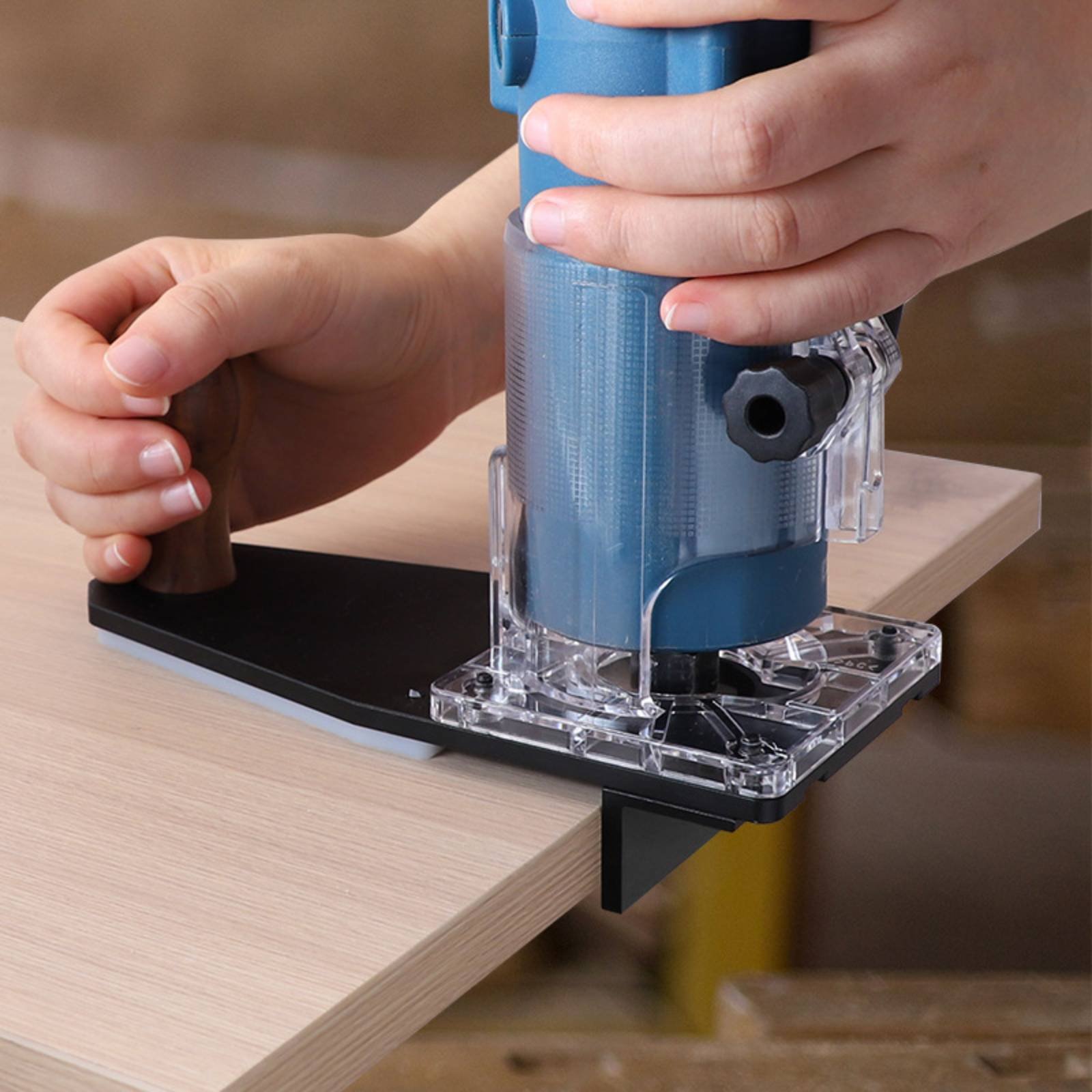 Power Tools Router - Base para recortar bordes, control estable,